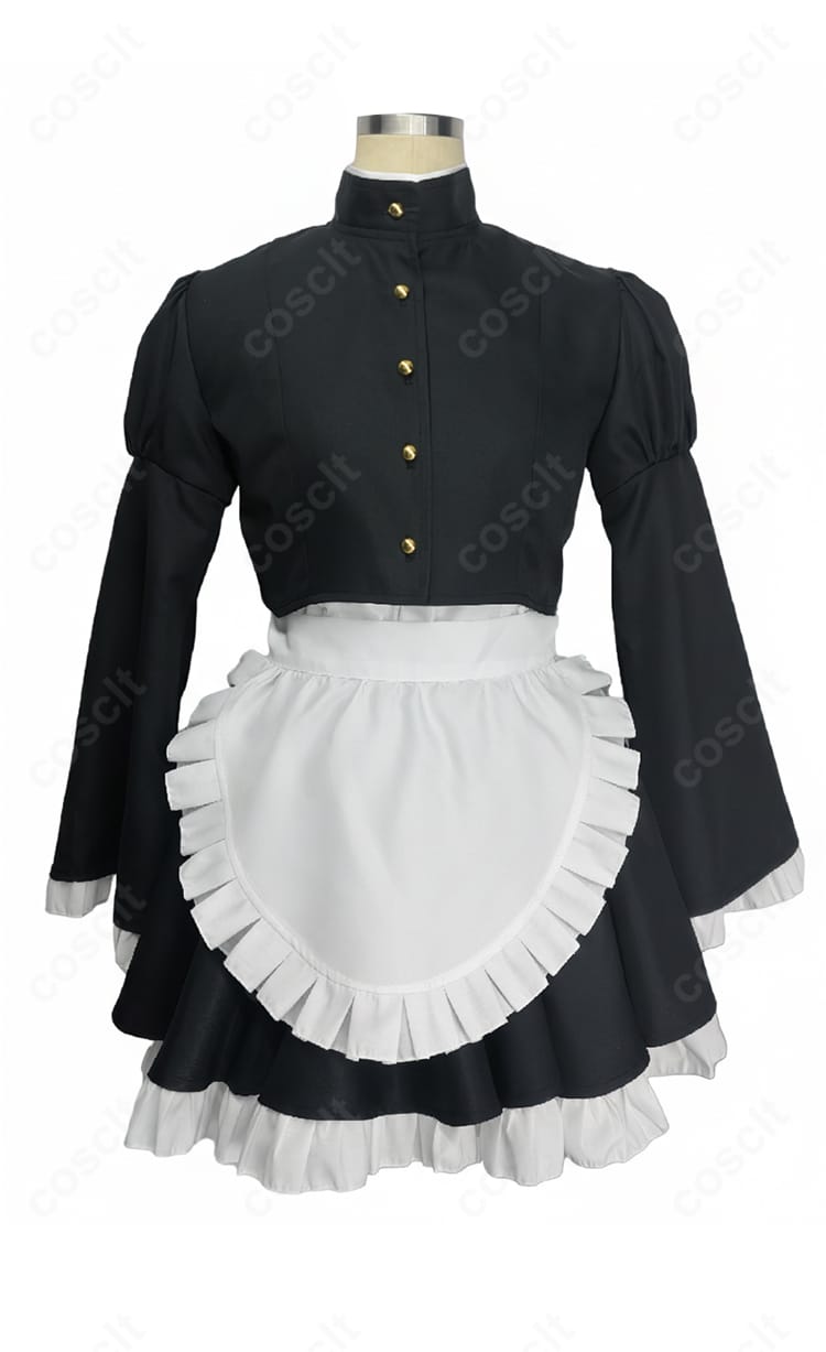 瑠璃川椿 メイド服 コスプレ衣装の正面全体図|高品質再現・イベント映え