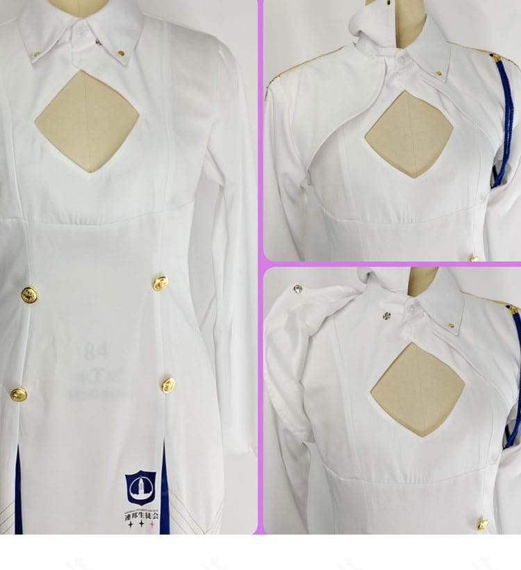 岩櫃アユム 通常制服コスプレ 衣襟ディテール画像|細部まで再現された装飾を確認