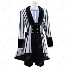 黒執事 シエル・ファントムハイヴ コスプレ衣装｜モノクロのキスVer. 黒白ストライプ礼装 - 1枚目の画像（サムネイル）