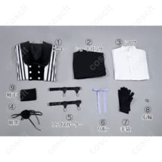 黒執事 シエル・ファントムハイヴ コスプレ衣装｜モノクロのキスVer. 黒白ストライプ礼装 - 4枚目の画像（サムネイル）