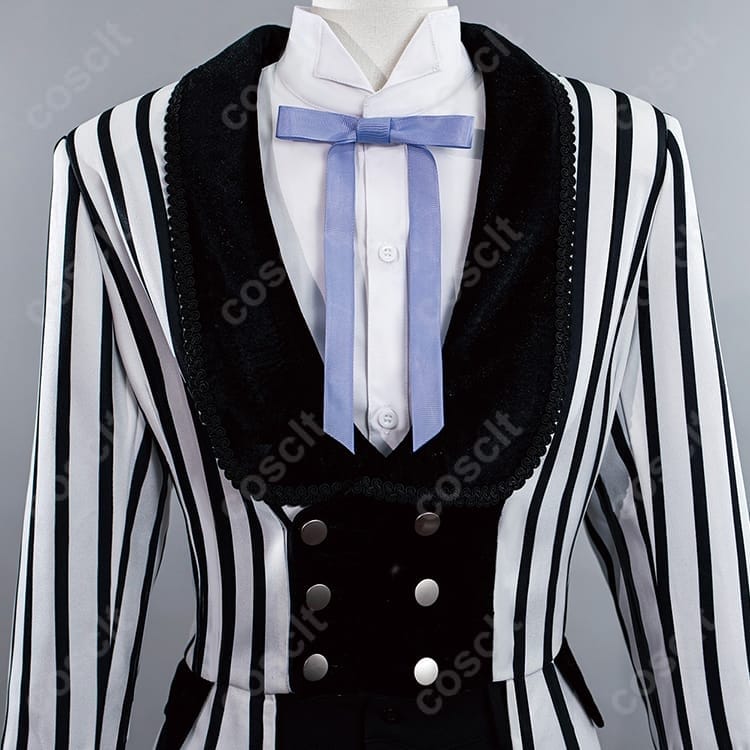 黒執事 シエル・ファントムハイヴ コスプレ衣装｜モノクロのキスVer. 黒白ストライプ礼装 - 2枚目の画像