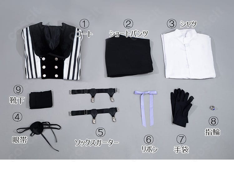 黒執事 シエル コスプレ衣装 背面蝶リボン装飾アップ|後ろ姿まで美しく再現、撮影映え抜群