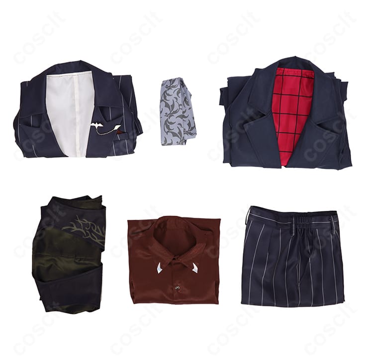 にじさんじ 葛葉 ONE SHOT コスプレ衣装|フルセット内容展示(トレンチコート・シャツ・ベスト・ズボン・ネクタイ)