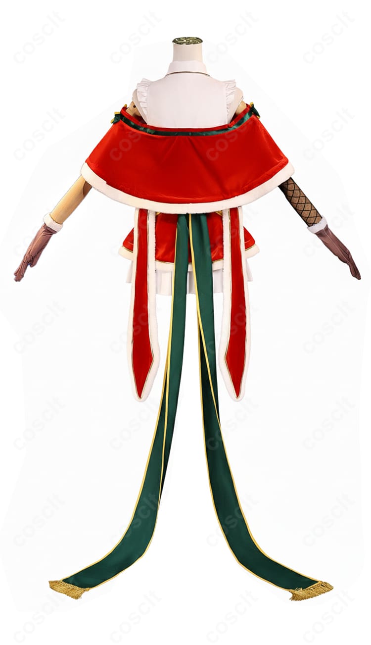 Re:ゼロ エミリア クリスマス記念 コスプレ衣装 背面全身画像|リボン装飾のデザイン確認