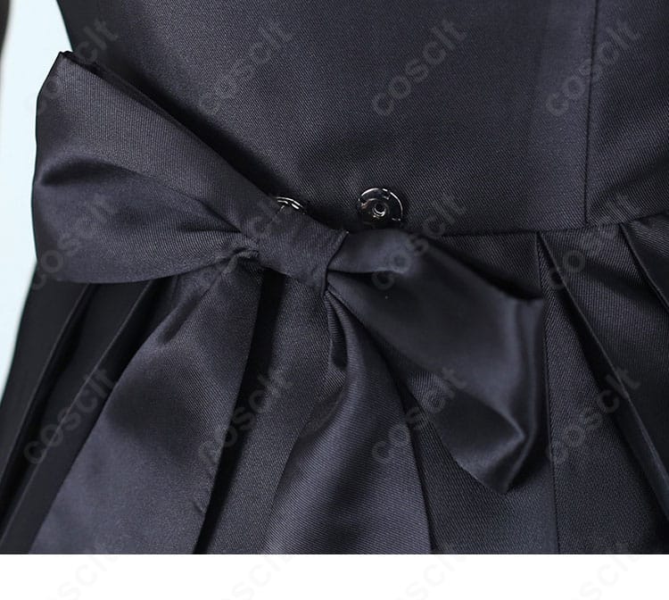 ポケマスEX タロ 25シーズン コスプレ衣装 リボン結びパーツの留め具細部アップ