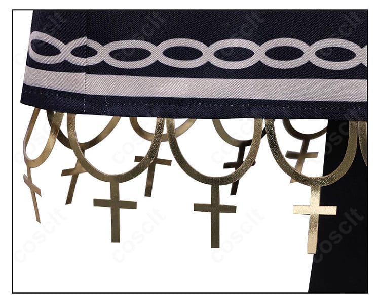 蓮見レイア コスプレ衣装 衣裾装飾細部|ラインと装飾が映えるデザイン