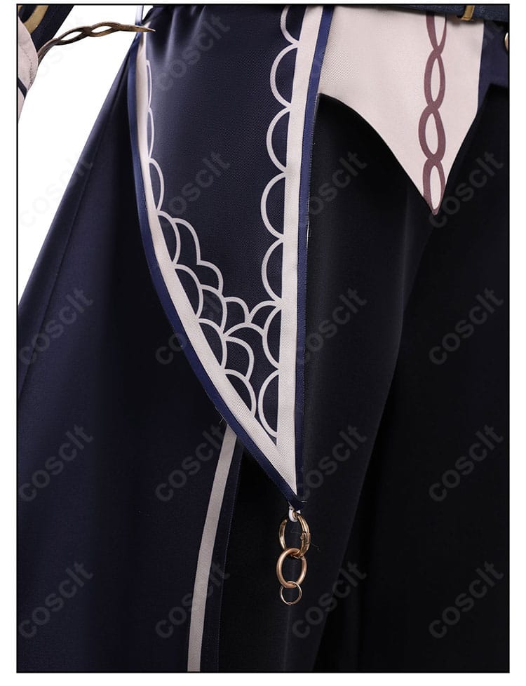 蓮見レイア コスプレ衣装 衣角装飾ディテール|縁取り仕上げの質感確認