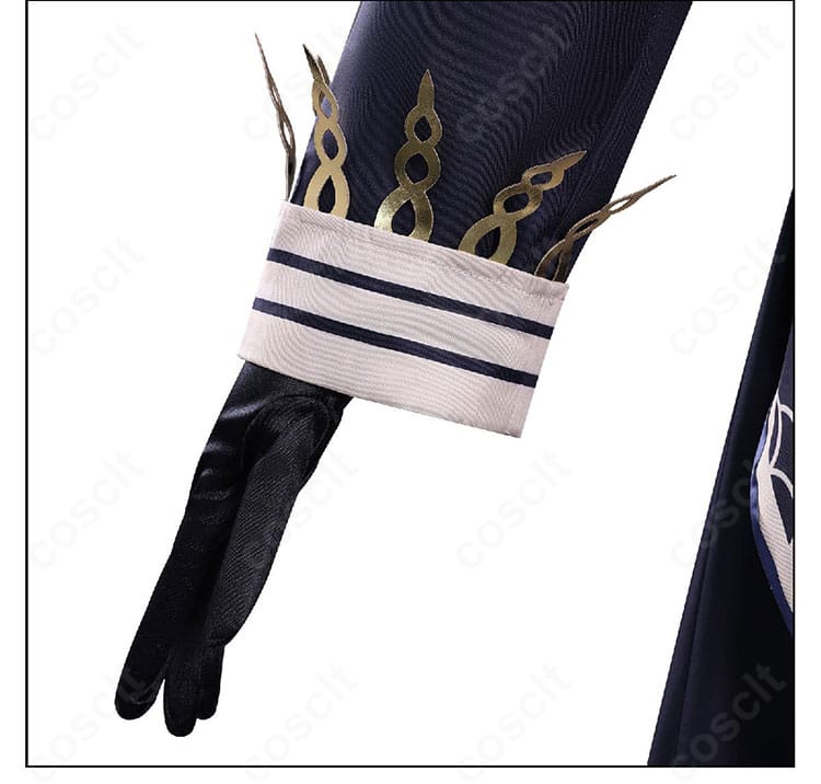 蓮見レイア コスプレ衣装 袖口装飾細部|美しいステッチと仕立てのこだわり