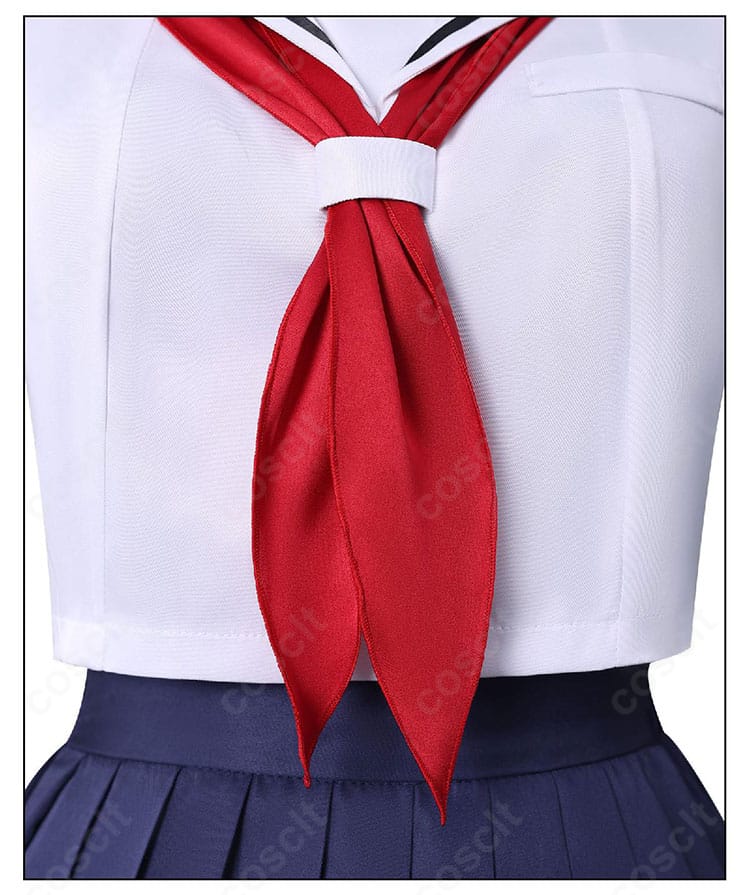 八百歳比名子 コスプレ衣装 赤いスカーフ アクセサリー細部