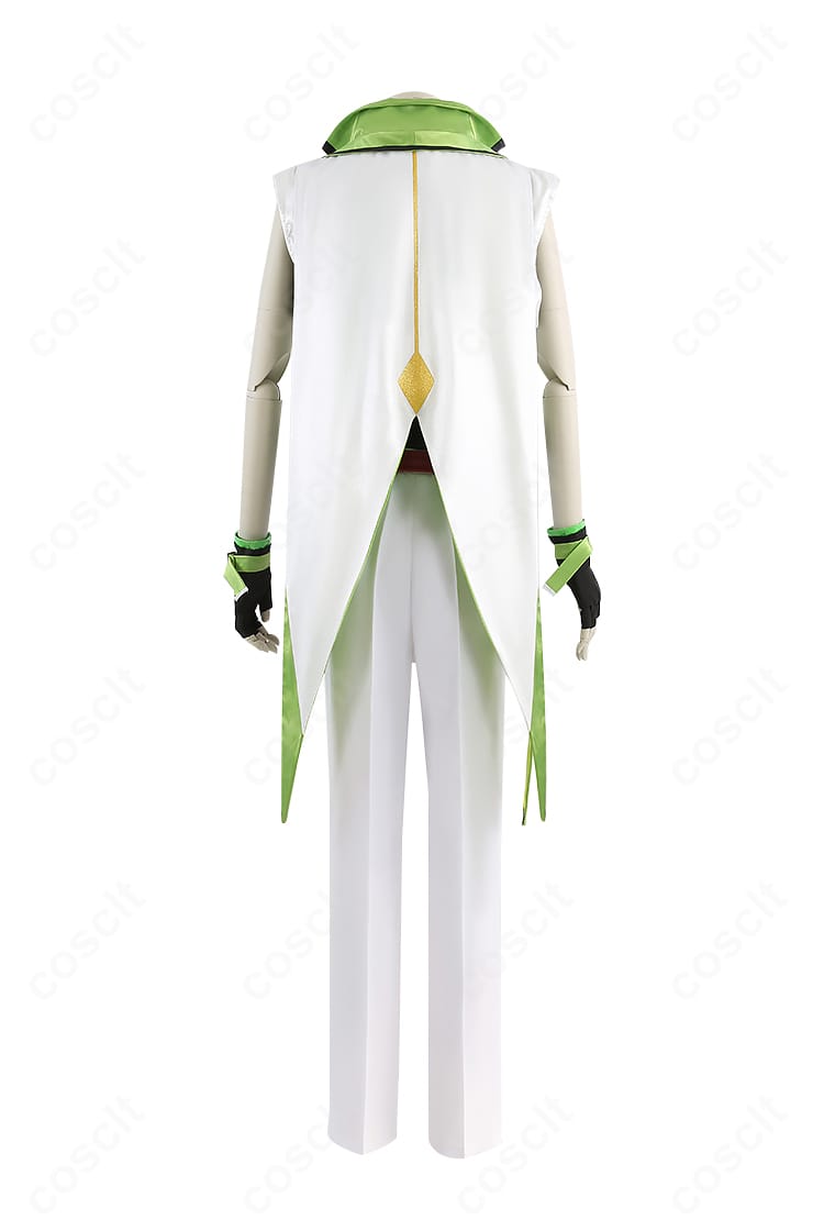 Switchユニット衣装の背面。ローブ調シルエットと背面装飾の配置が分かる写真