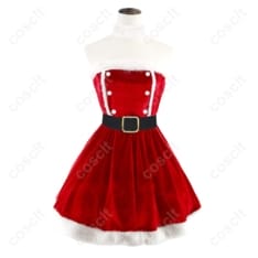 エヴァ 惣流・アスカ クリスマス風コスプレ衣装｜可愛いミニワンピ＆冬イベントに最適 - 1枚目の画像（サムネイル）
