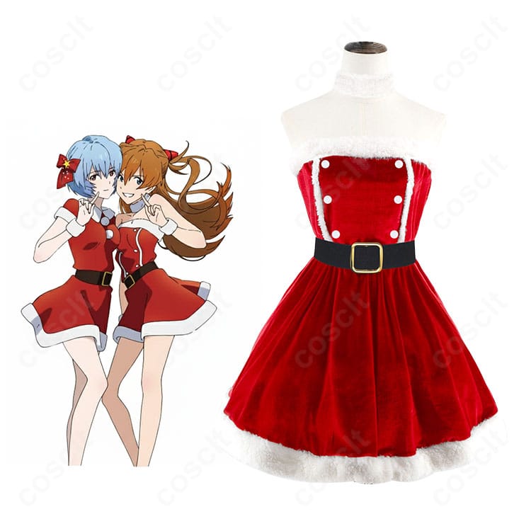 エヴァ アスカ クリスマスコスプレ衣装|キャラクターと衣装の全体イメージ