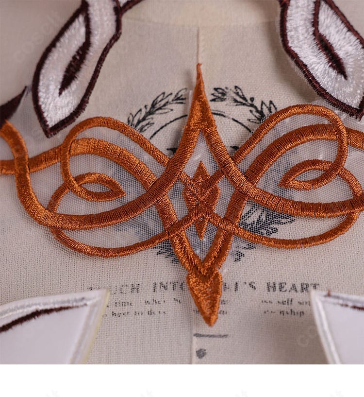 アスモダイ空の執政コスプレ 衣装装飾パーツの細部アップ