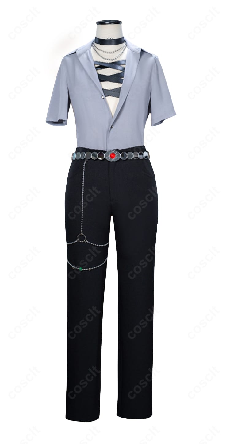 短袖シャツ装飾の正面細部アップ・あんスタ衣装ディテール