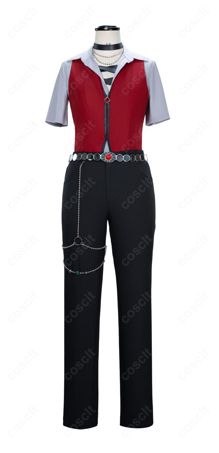赤色ベストの装飾ディテール(荒地の翅)・高再現コスプレ衣装