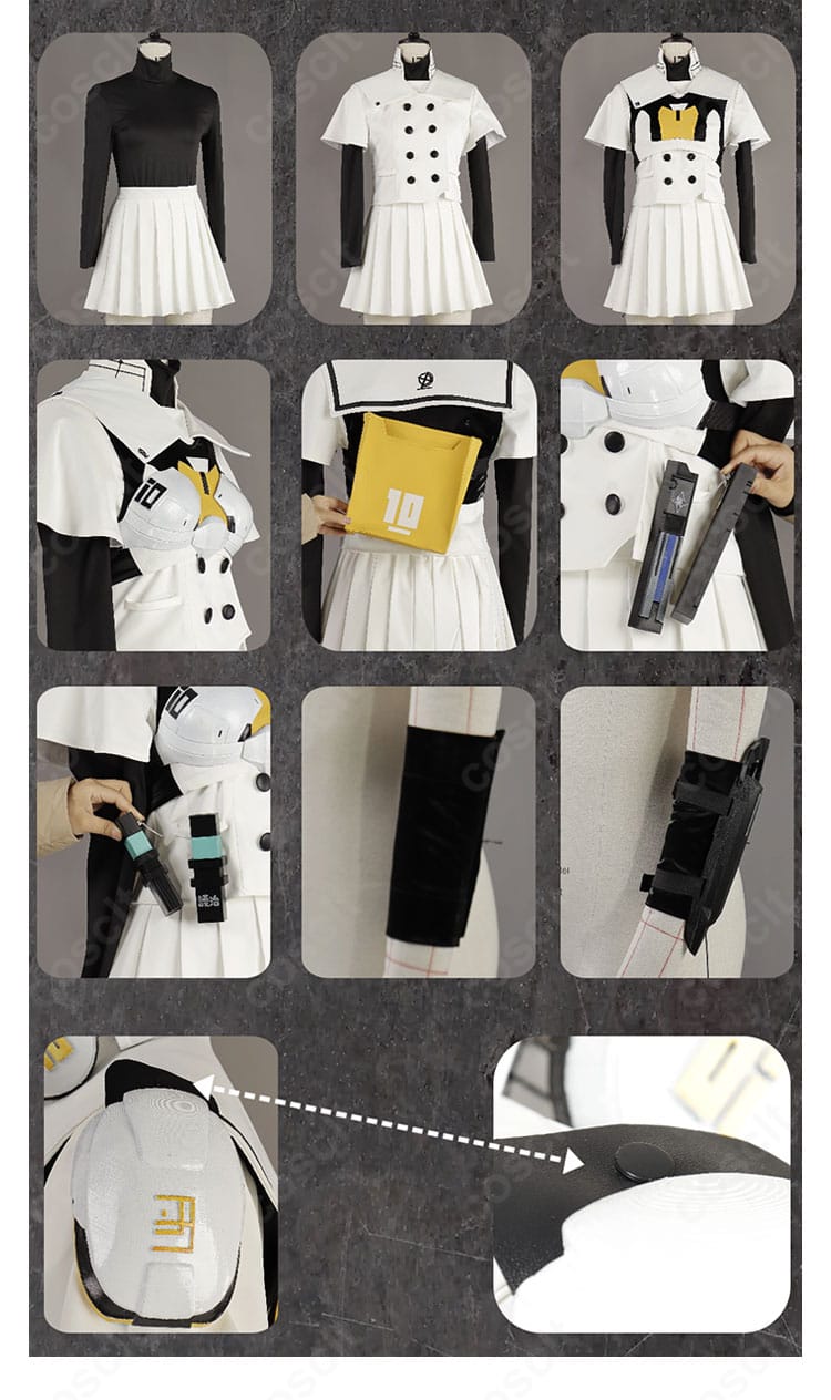 霧藤希 戦闘服コスプレ衣装 生地アップ・パーツ細部のこだわり