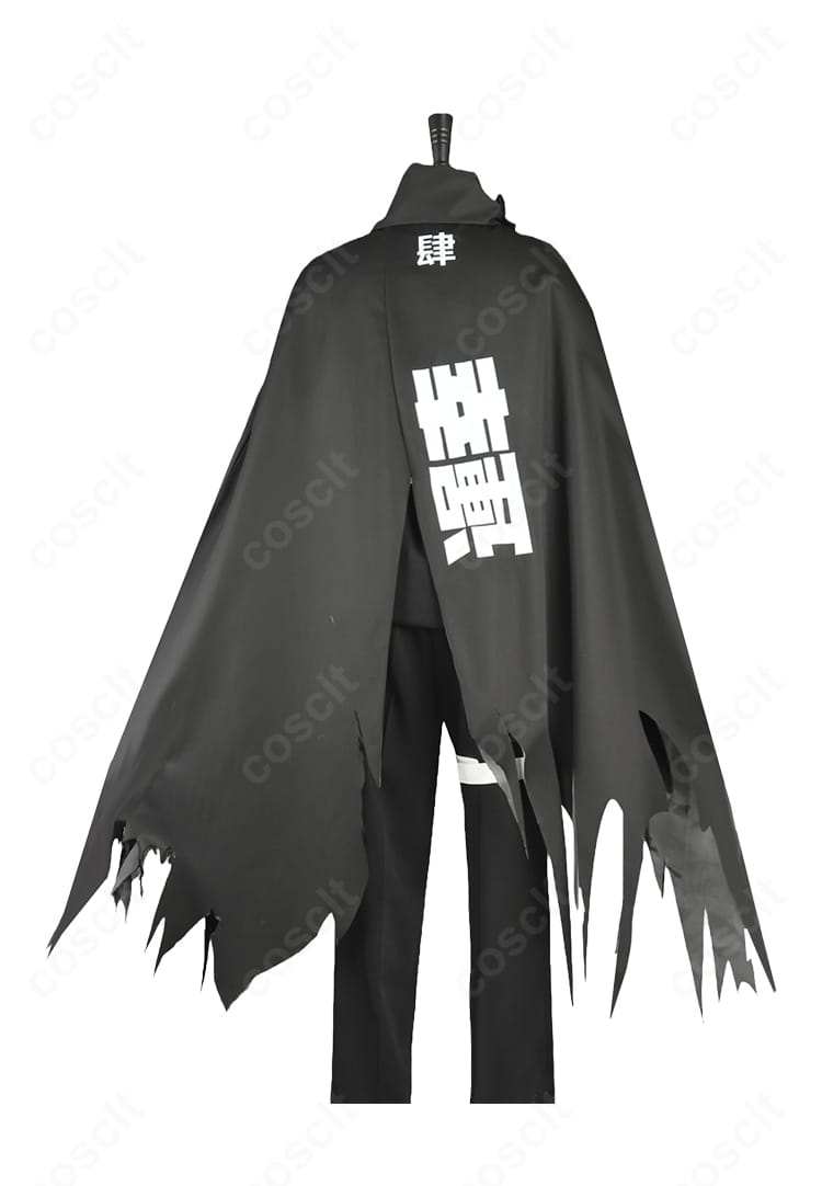 商品服装背面図|HUNDRED LINE 最終防衛学園 蒼月衛人 コスプレ衣装 マントの背面ディテール