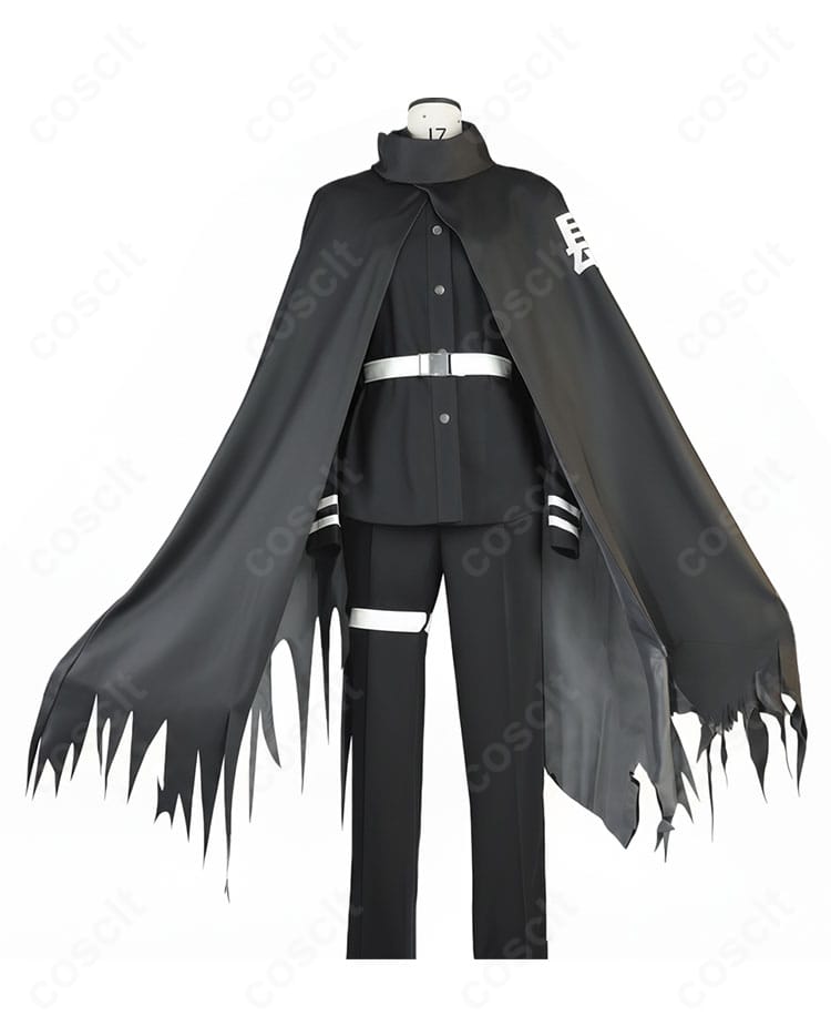 商品服装正面図|HUNDRED LINE 蒼月衛人 コスプレ衣装 マント付き・全体デザインを確認できます