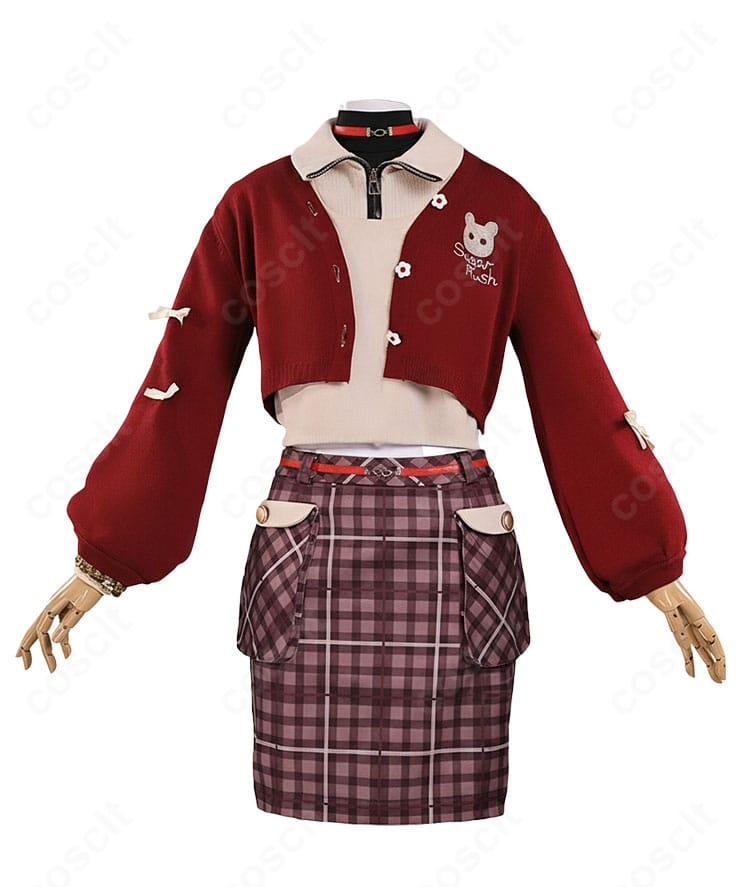 星街すいせい miCometベアブランド コスプレ衣装 正面画像|チェック柄セットアップをしっかり確認