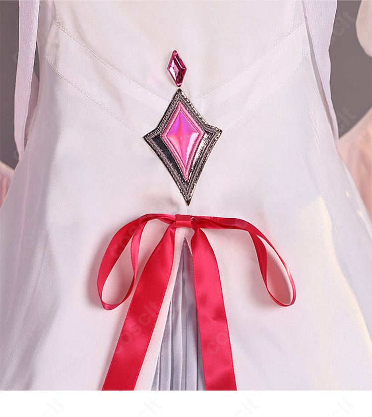 服装腰间红色系绳蝴蝶结装饰细节图|コロンビーナ コスプレ 赤い紐リボン装飾・腰のディテール