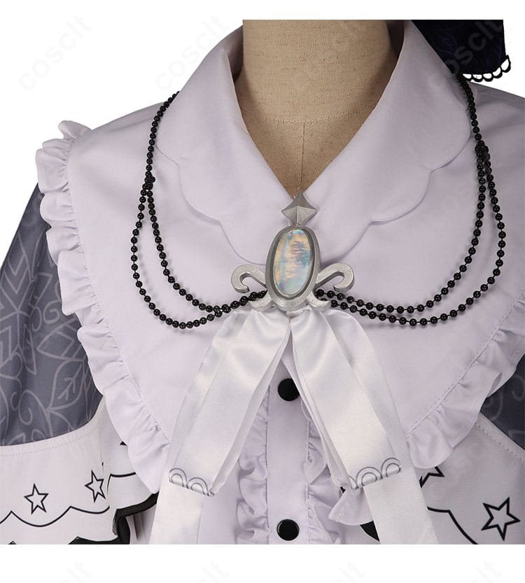 衣装の襟元装飾アップ|月代ユキ コスプレ衣装 こだわりのディテール