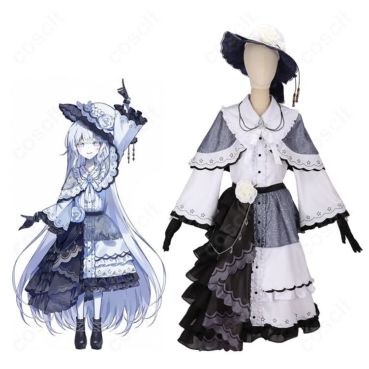 商品服装と月代ユキのキャラクター比較画像|魔法少女ノ魔女裁判 コスプレ衣装