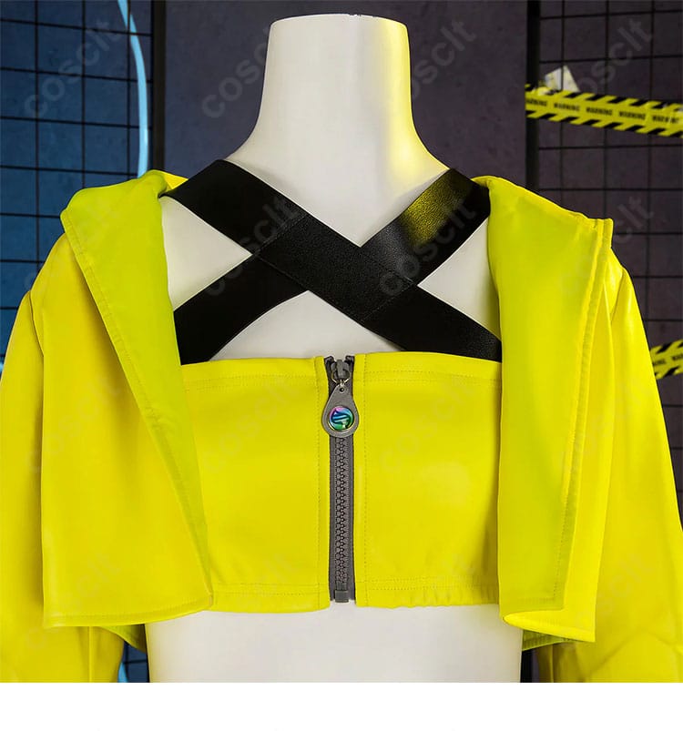 衣装の襟元装飾を写したカナリィ コスプレ衣装 ネック部分ディテール