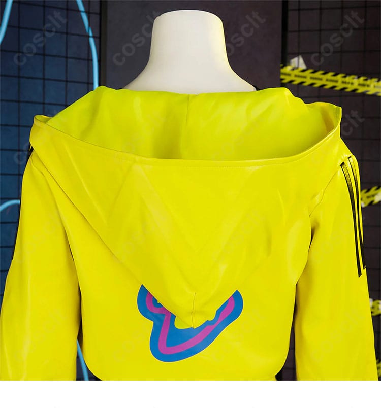 アウターのフード装飾を写したカナリィ パーカー コスプレ衣装 フード細部