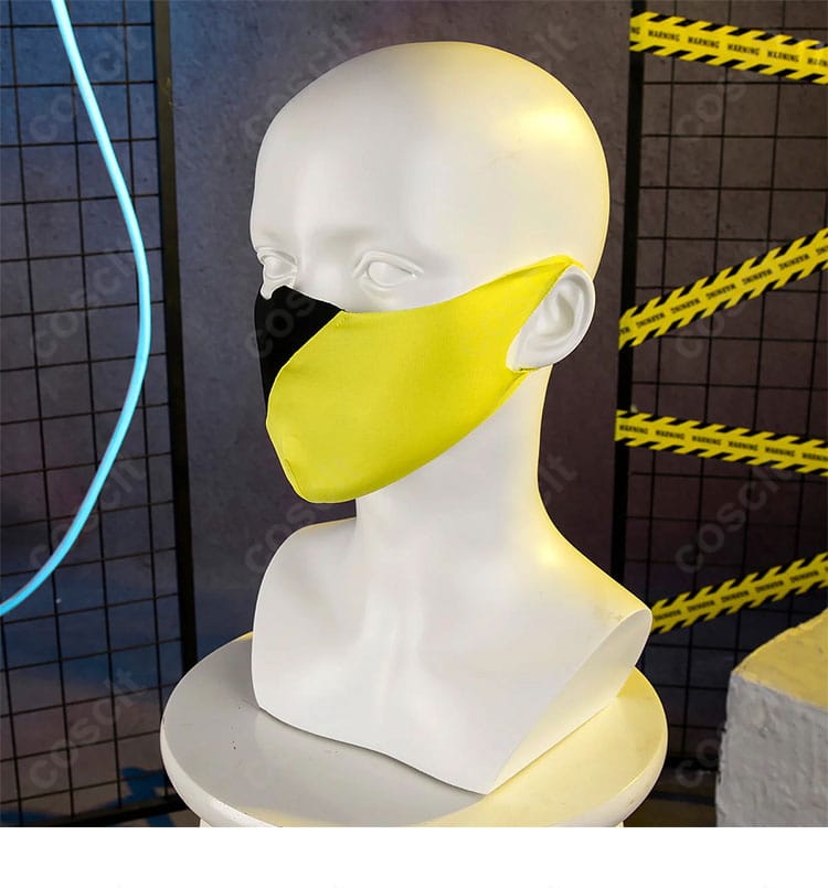 付属マスクの正面装飾を写したカナリィ コスプレ衣装 マスク詳細