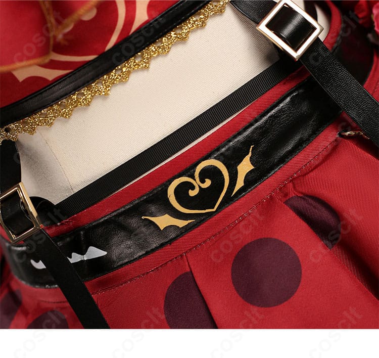 服装ズボン頭飾細節図 小悪魔アイドル コスプレ衣装 スカート上部 装飾ディテール