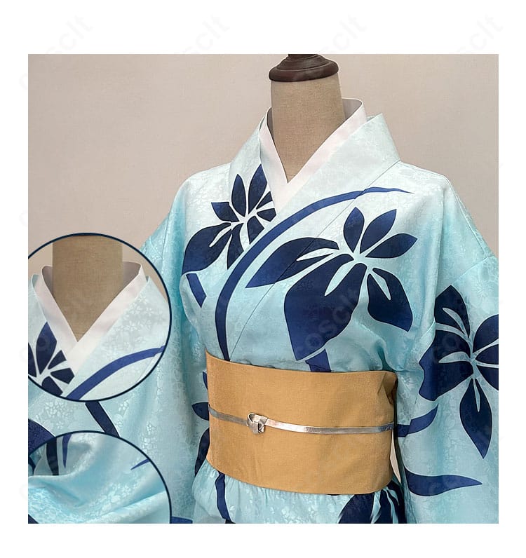 恋雪 コスプレ衣装 斜襟・襟元装飾ディテール|上品な和装デザインを再現