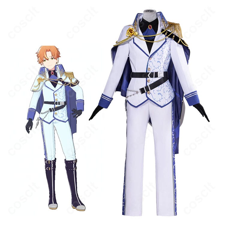 プロジェクトセカイ 東雲彰人 ノウブル・パラディン コスプレ衣装の人物イメージと服装全体図