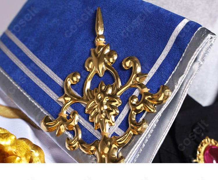 プロジェクトセカイ 東雲彰人 ノウブル・パラディン コスプレ衣装の衣領装飾詳細