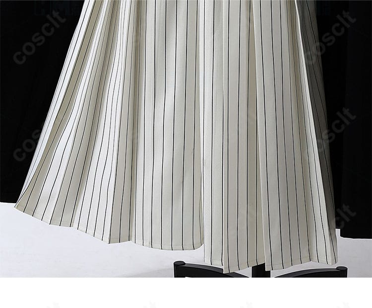 童磨 コスプレ衣装 裾のストライプ装飾細部|教祖服デザインのこだわり