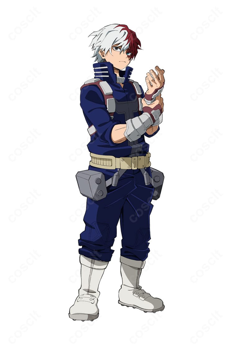 商品キャラ「轟焦凍」側面ディテール|ヒロアカ コスプレ衣装・質感がよく分かる角度、チェックしてみてください