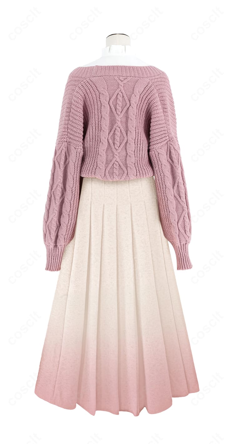 和栗薫子 私服コスプレ衣装 背面図|薫る花は凛と咲く コスプレ衣装 デザイン確認・購入前チェックにどうぞ