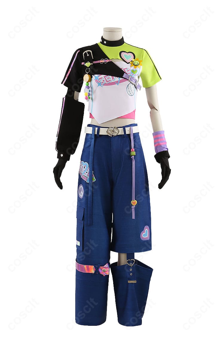 コスプレ衣装の正面写真。日々樹渉のらびゅ&ピース伝説衣装をしっかり再現したデザインです。