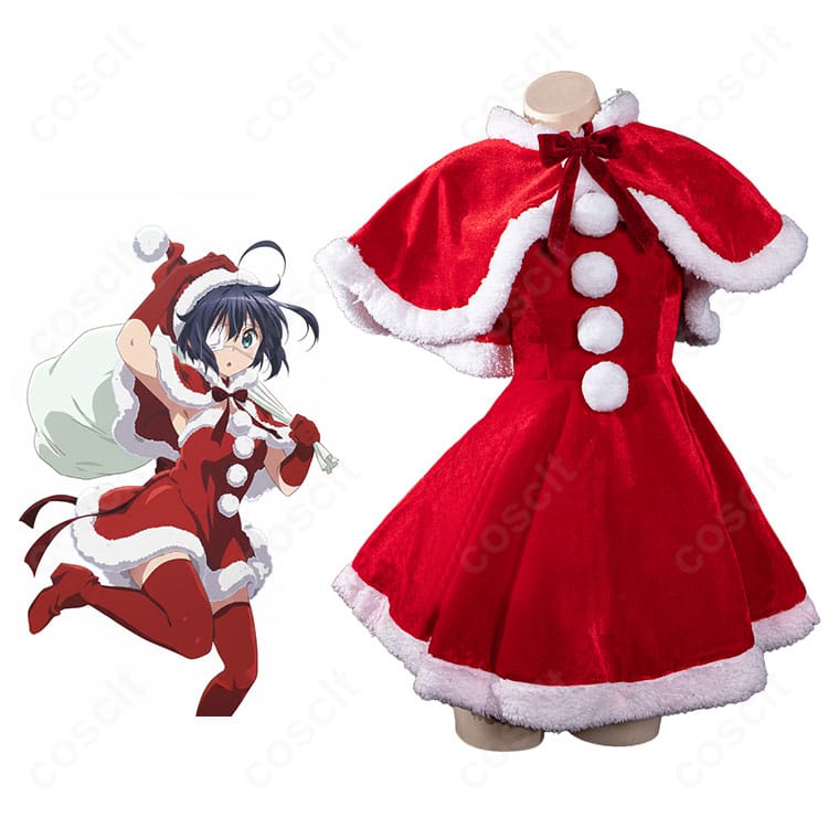 中二病でも恋がしたい! 小鳥遊六花 クリスマス衣装コスプレ|人物イメージと衣装全体図・サンタ風デザインを高再現