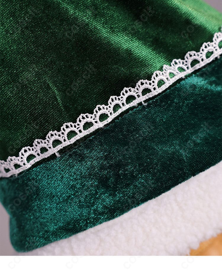 "Re:ゼロ レム クリスマスコスプレ衣装の衣袖の装飾詳細。袖口に施されたリボンが可愛い。",