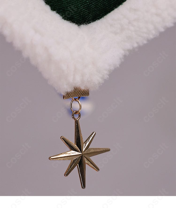 "Re:ゼロ レム クリスマスコスプレ衣装の衣裾の装飾詳細。ふわっと広がるデザインが特徴。",