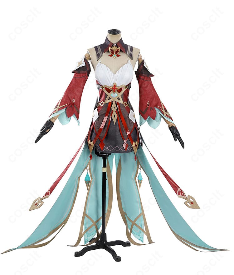 レムのクリスマス衣装正面|赤と白のサンタ風ドレス