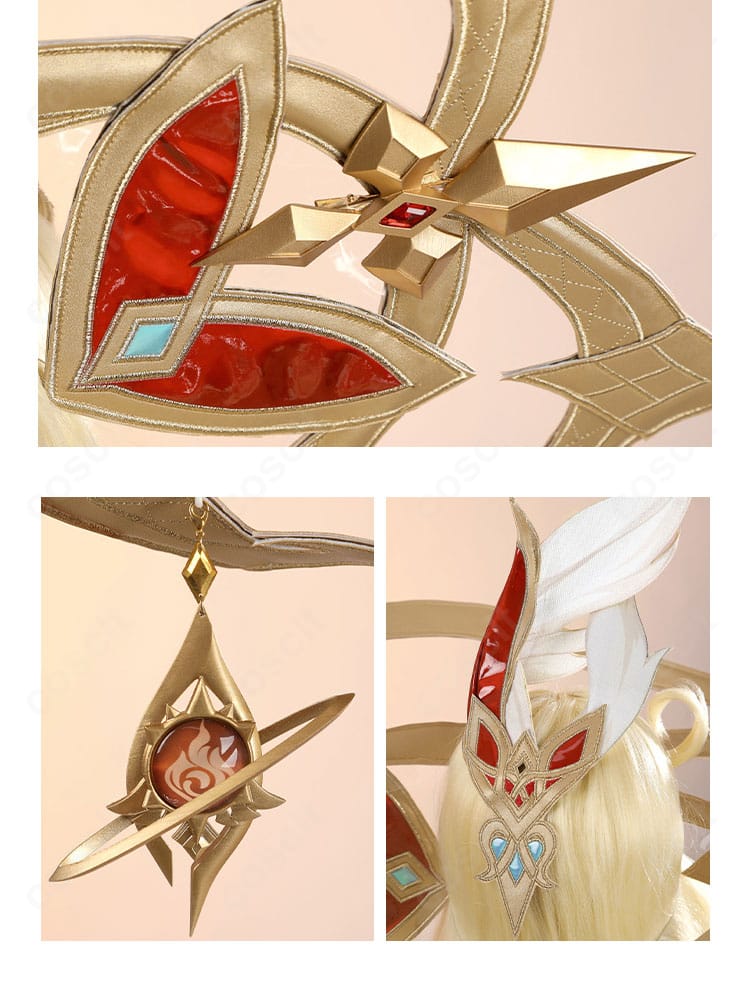 レム衣装のヘッドアクセサリー|サンタ帽風の髪飾り