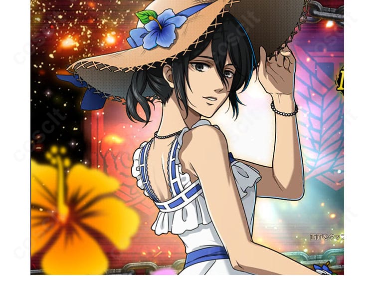 ミカサ衣装アクセサリー帽子の細部アップ|楽園ミカサ・アッカーマン コスプレ衣装・高再現ディテール紹介