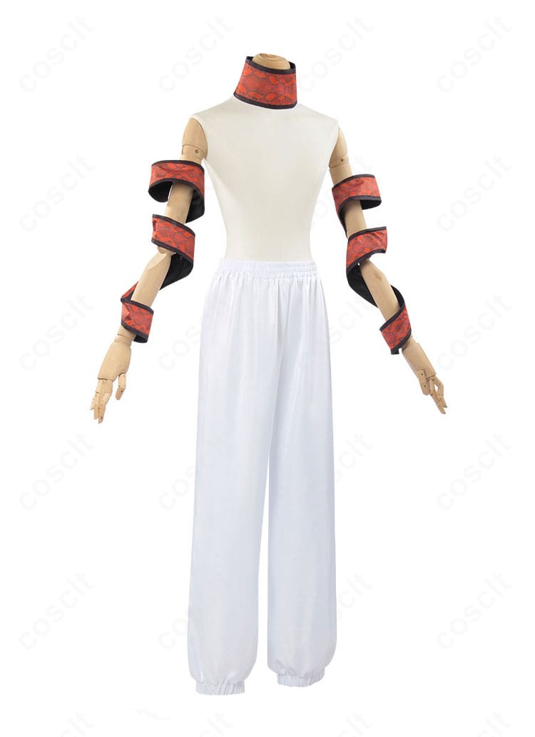 鬼滅の刃 妓夫太郎 コスプレ衣装 白色服の側面装飾詳細|細部までこだわった仕上がりをチェック!