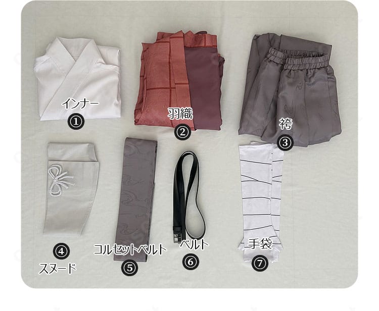 二十世紀電氣目録 坂本喜八 コスプレ衣装 7点セットの内容展示