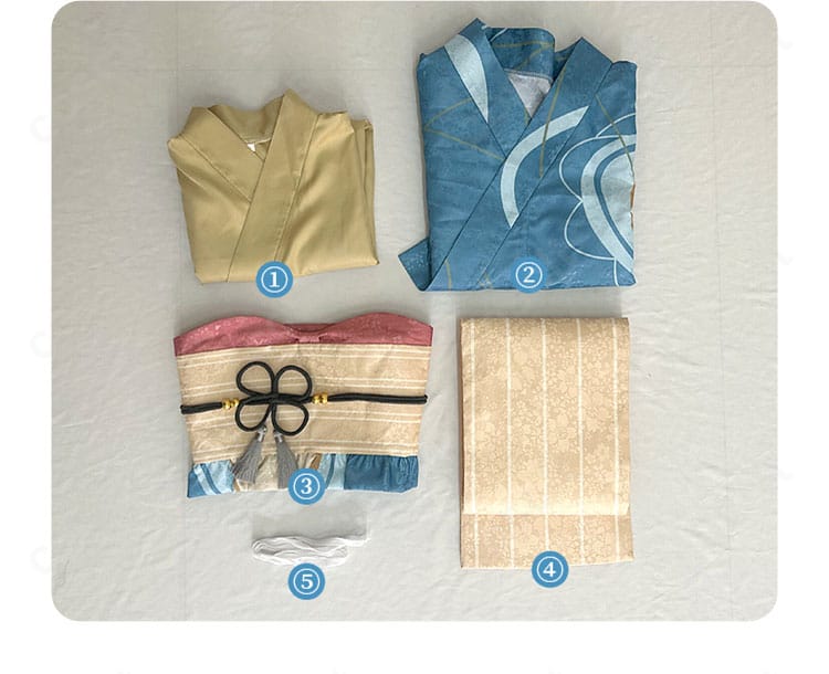 "二十世紀電氣目録 百川稲子 コスプレ衣装のセット内容画像。コスプレ衣装に必要なアイテムが全て揃っています。"