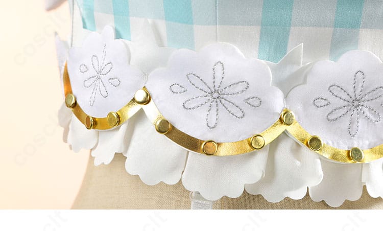 小泉花陽「フルールレーヴ」コスプレ衣装の衣裾装飾ディテール