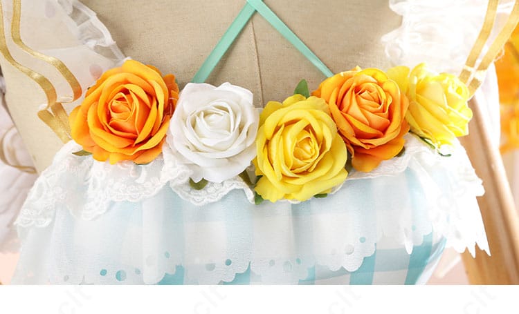 小泉花陽「フルールレーヴ」コスプレ衣装の花の胸飾りディテール