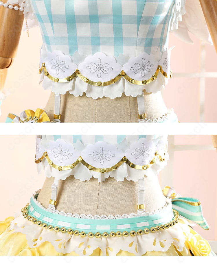 小泉花陽「フルールレーヴ」コスプレ衣装の腰間の装飾ディテール