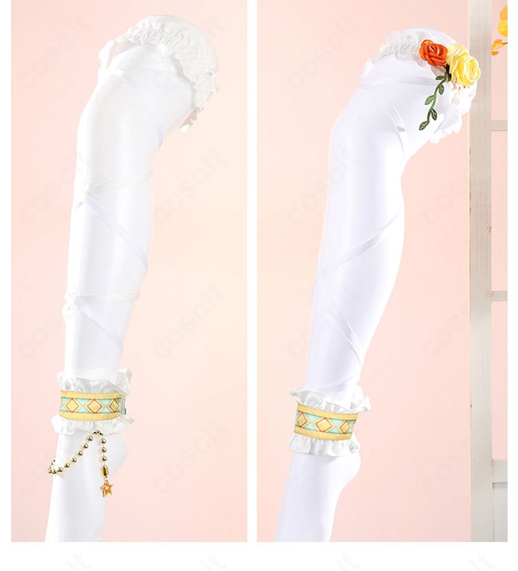 小泉花陽「フルールレーヴ」コスプレ衣装の足元装飾ディテール